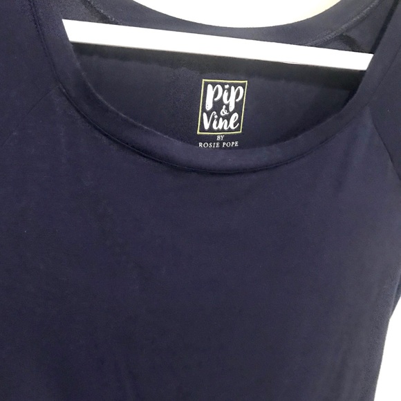 Pip & Vine Maternity Navy Tee, Medium - Picture 3 of 4